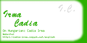 irma cadia business card